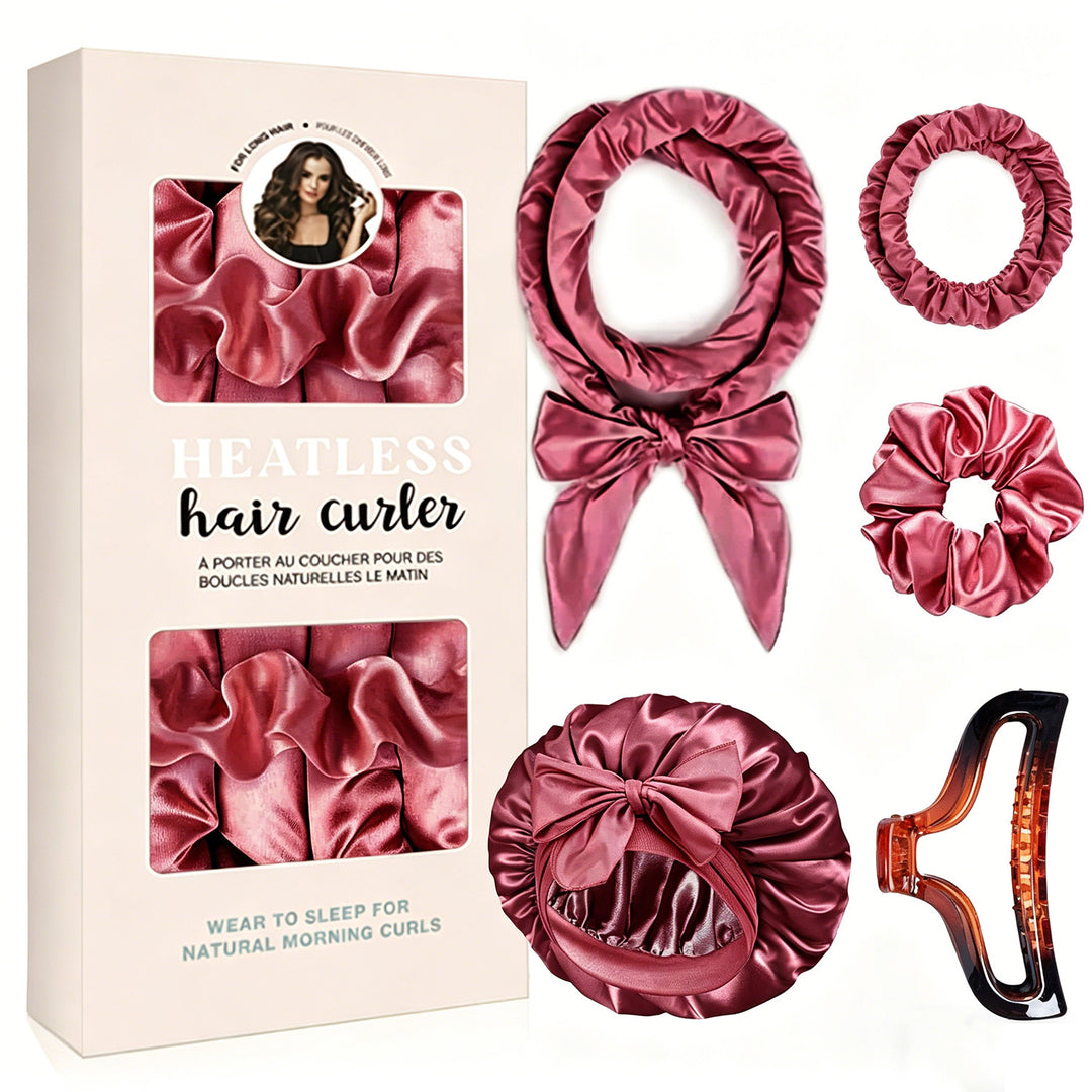 Satin Heatless Hair Curling Set
