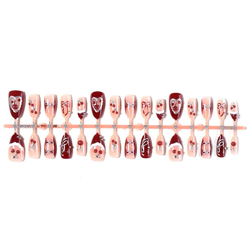 Festive Decorative Press-On Nail Set Kalsten