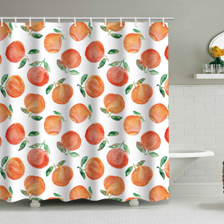 Colorful Citrus Print Shower Curtain Kalsten