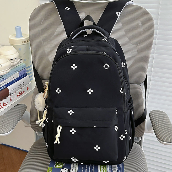 Embroidered Floral Patterned School Backpack Kalsten