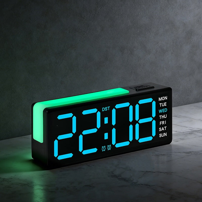Digital LED Alarm Clock with Integrated Temperature and Day of Week Display Kalsten