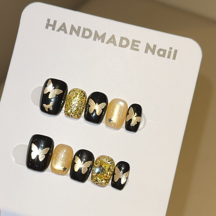 Artificial nails with elegant butterfly design Kalsten