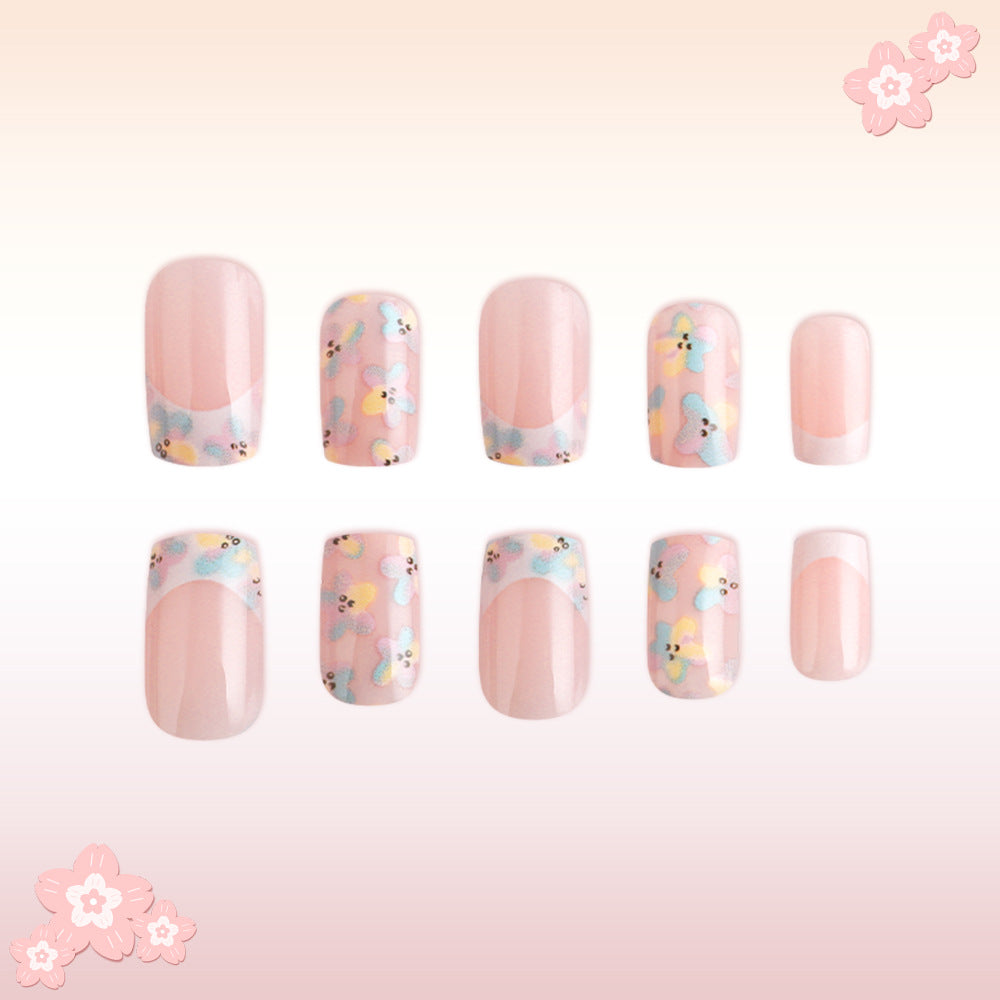 Floral Design Press-On Nails Kalsten