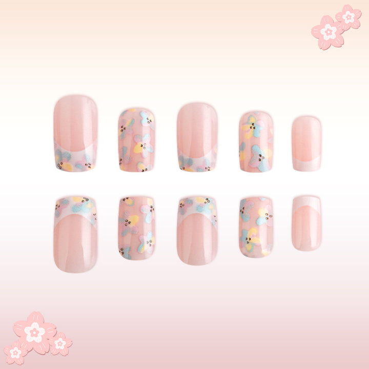 Floral Design Press-On Nails Kalsten