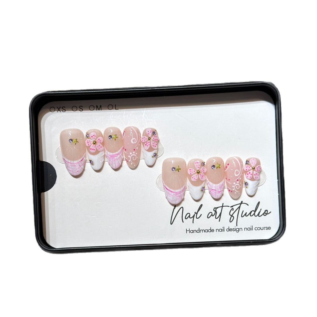 Handmade Floral Press-On Nail Set Kalsten 1788224057