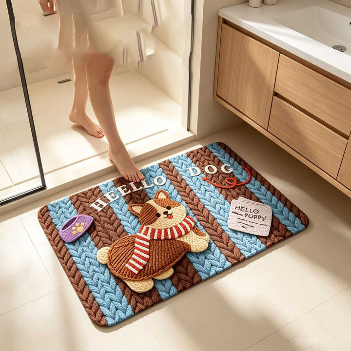 Charming Pet-Themed Bath Mat