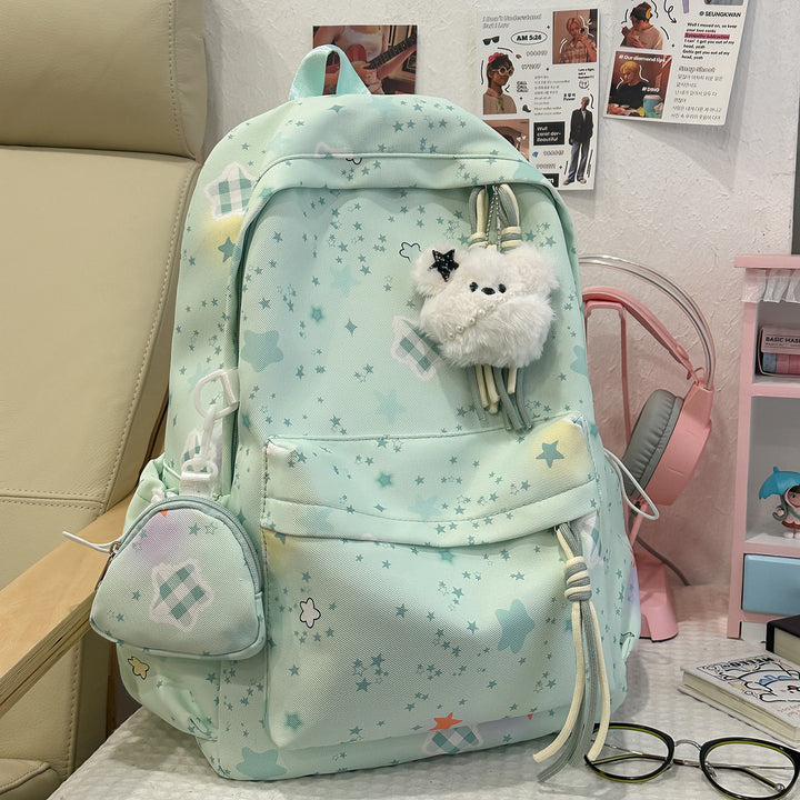 Cartoon-Embellished Casual Backpack Kalsten
