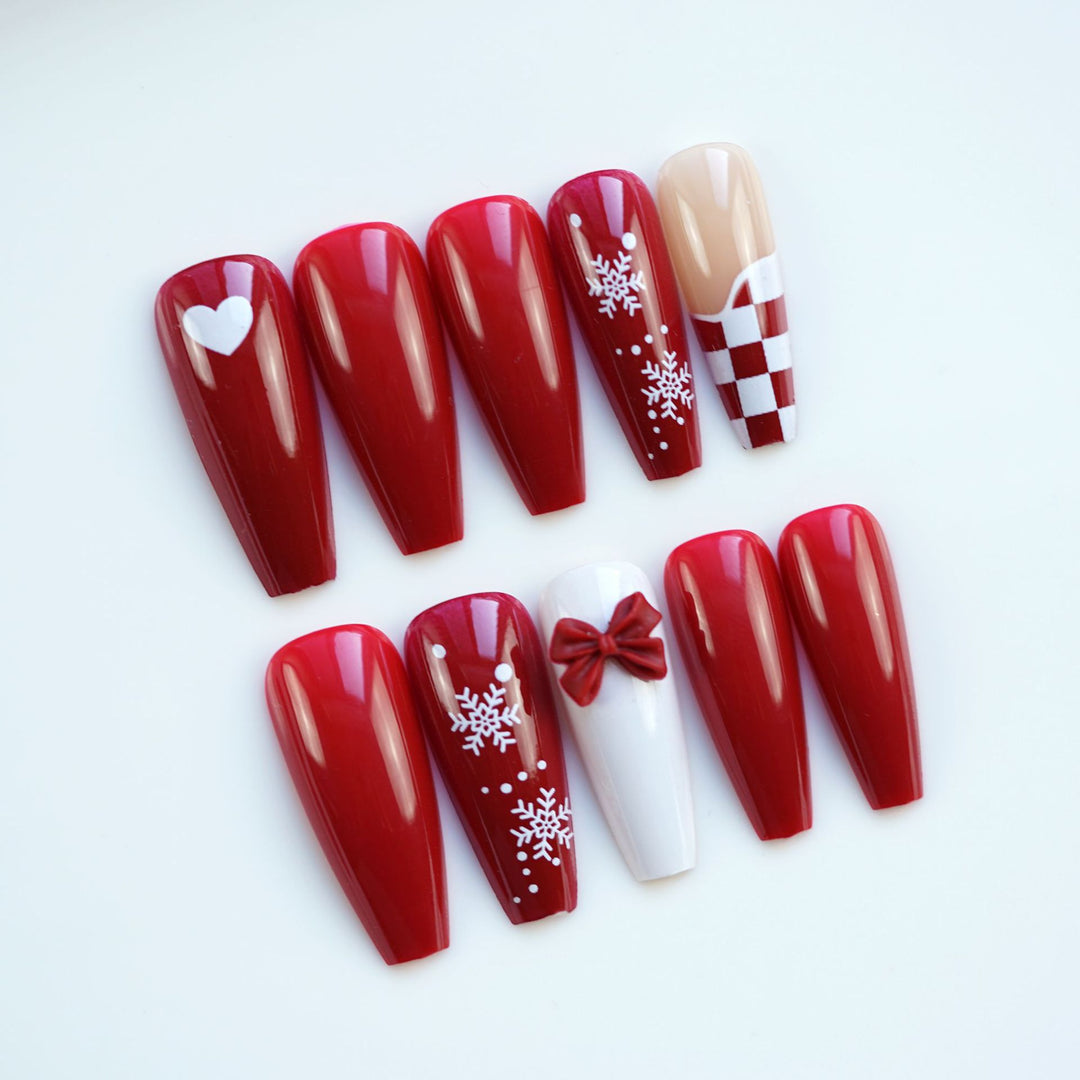 Festive Press-On Nail Art Set