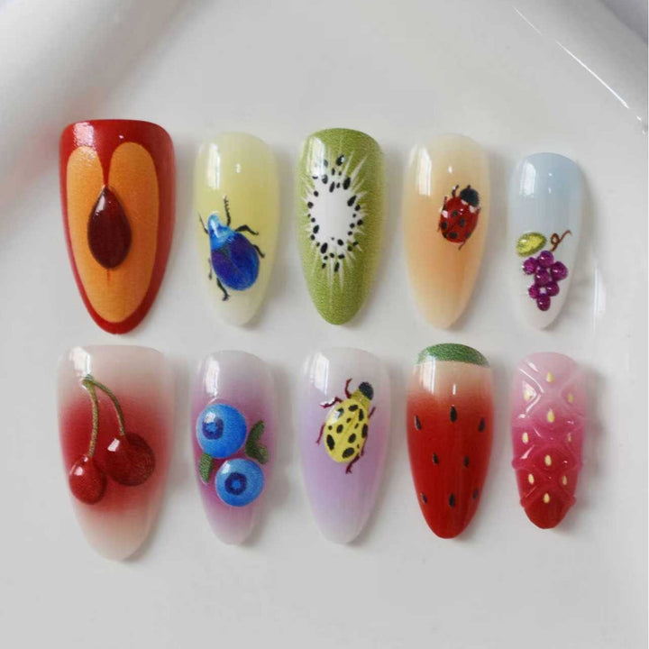Artistic 3D Fruit Nail Design Kalsten