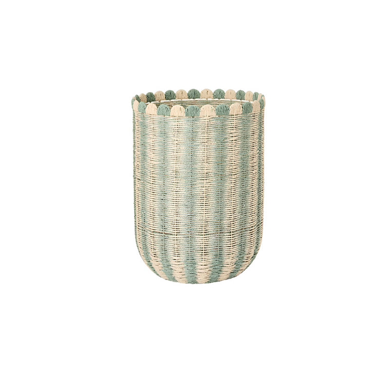 Handwoven storage basket with wave edge Kalsten