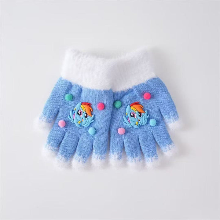 Cute Plush Cartoon-Themed Fingerless Gloves Kalsten