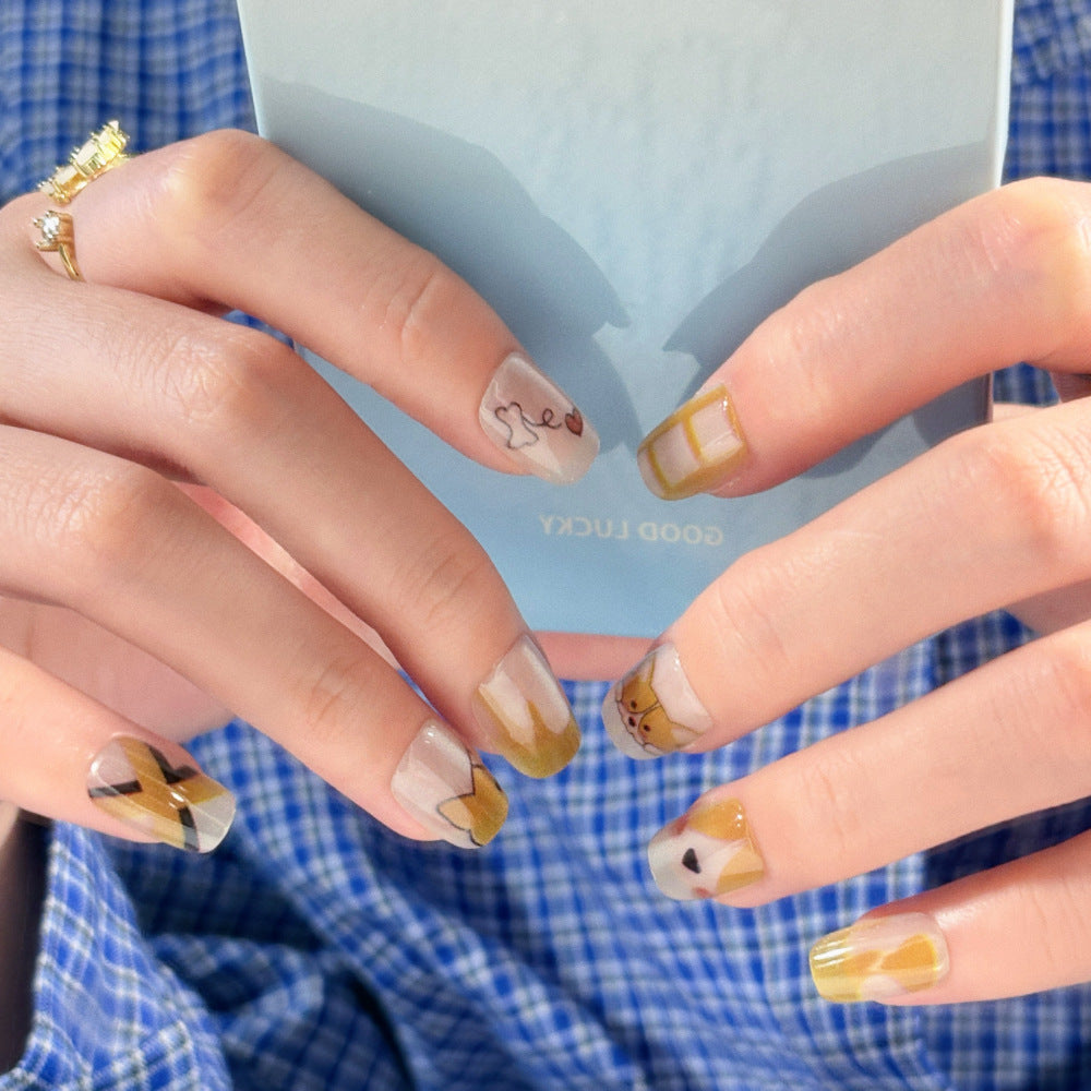 Cute Artistic Press-On Nail Set Kalsten