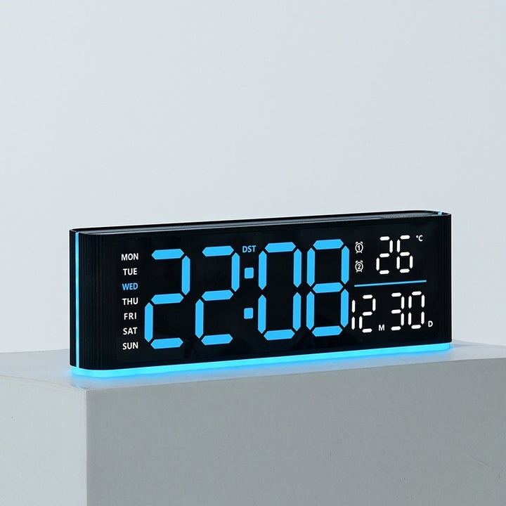Digital LED alarm clock with temperature and day of week display Kalsten