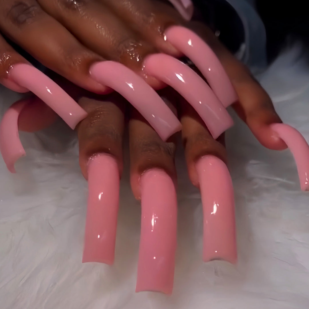Glossy Long Press-On Nail Extensions Kalsten