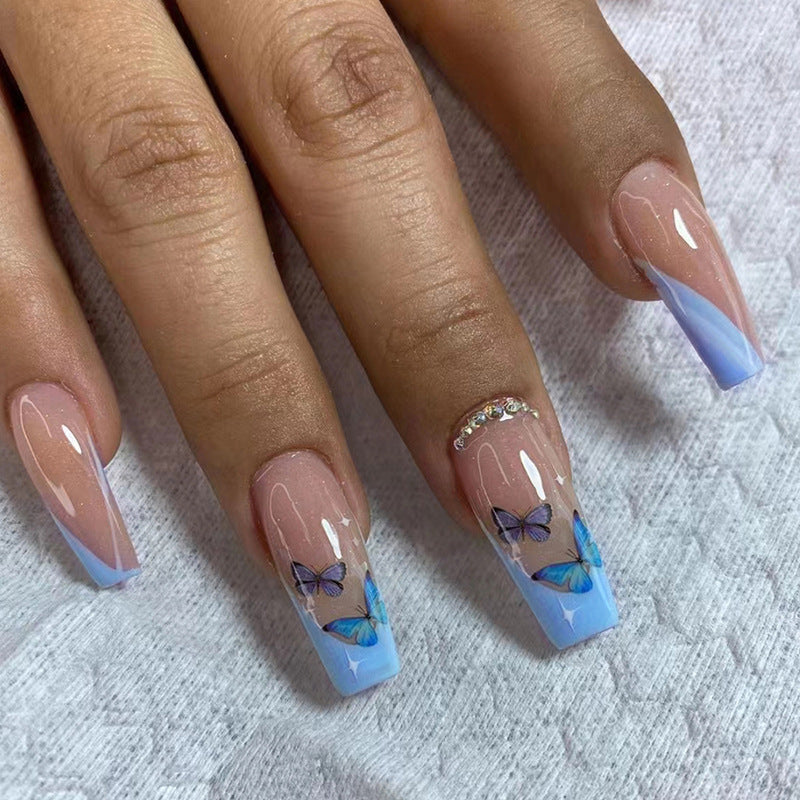Decorative Butterfly Press-On Nail Tips Kalsten
