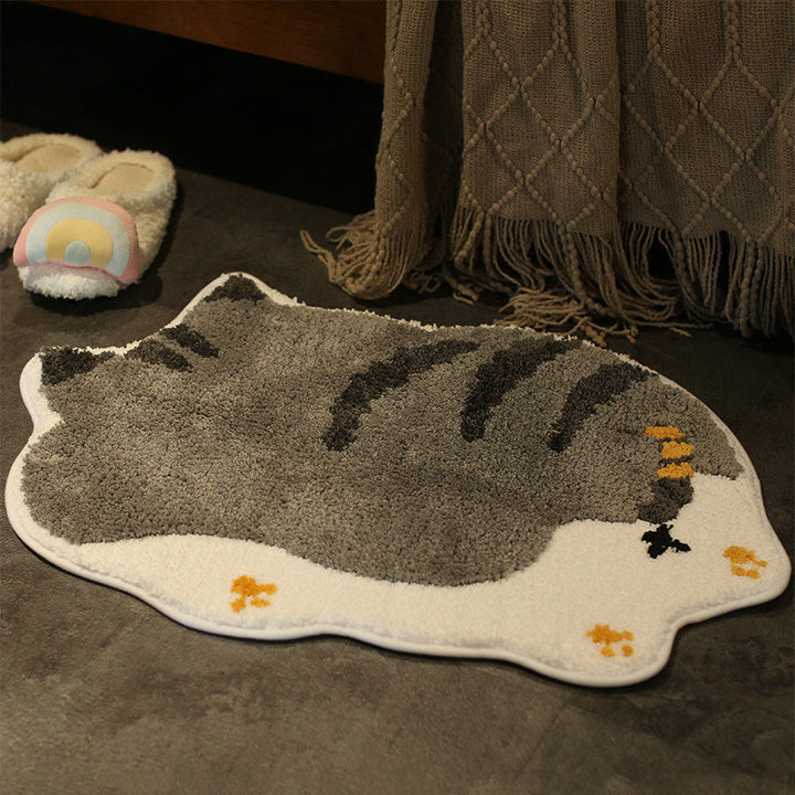 Cartoon Cat Shaped Bath Mat Kalsten