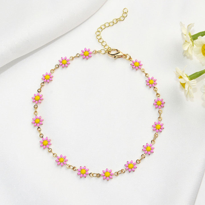 Colorful Floral Chain Bracelet Kalsten
