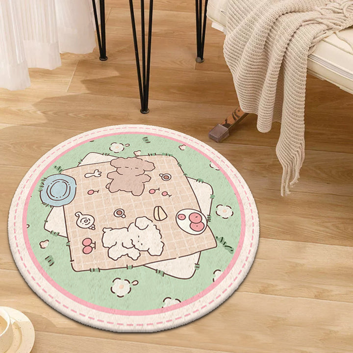 Educational Alphabet Round Rug