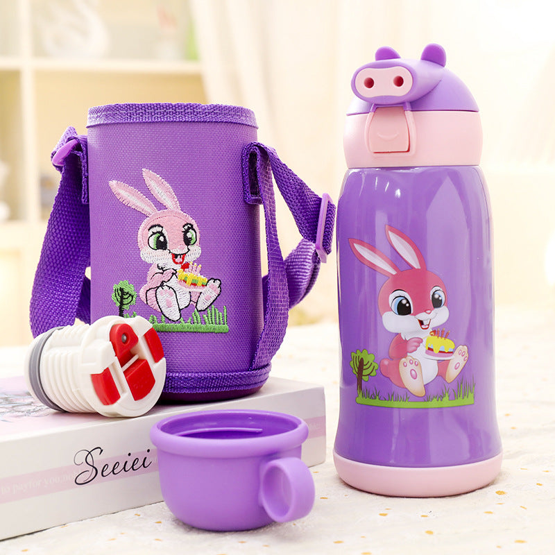 Women's Insulated Water Bottle with Playful Bunny Design Kalsten