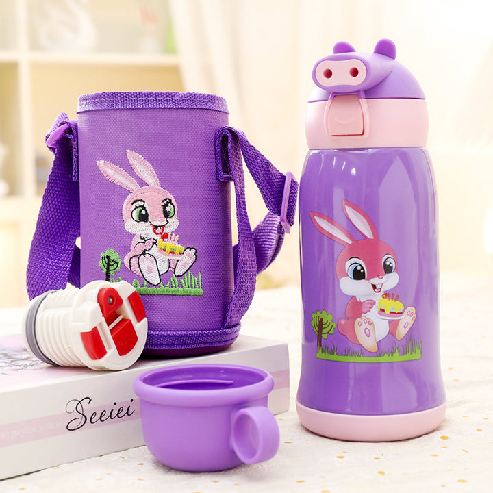 Women's Insulated Water Bottle with Playful Bunny Design Kalsten