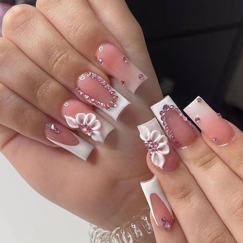 Floral Embellished Press-On Nail Tips Kalsten