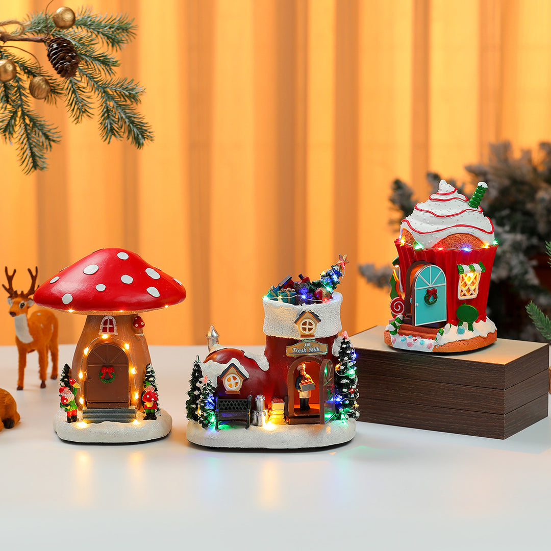 LED Illuminated Christmas Gingerbread House Decoration Kalsten