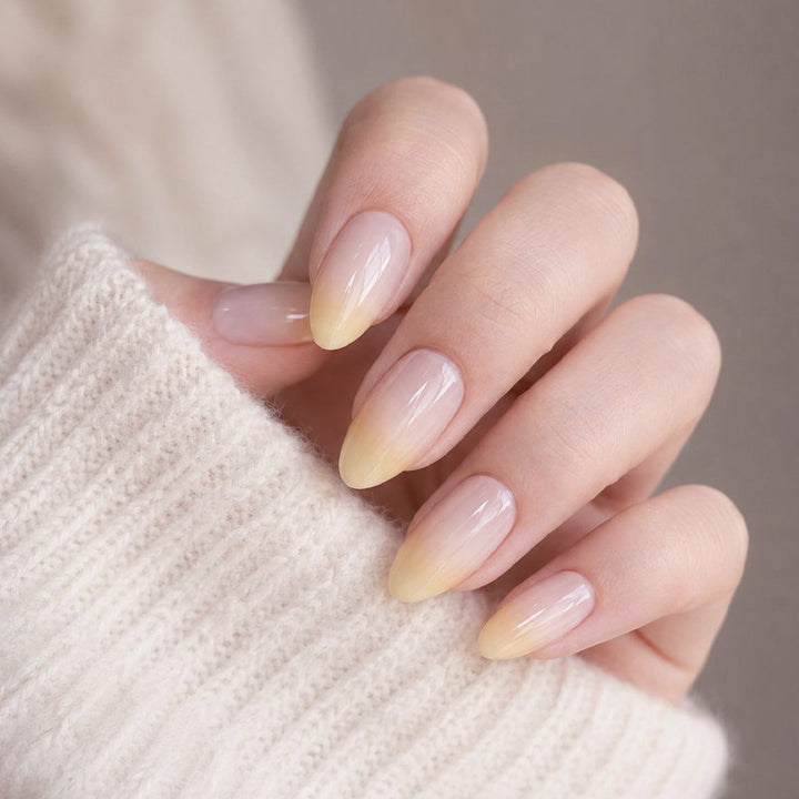 Ombre Almond-Shaped Nail Enhancements Kalsten