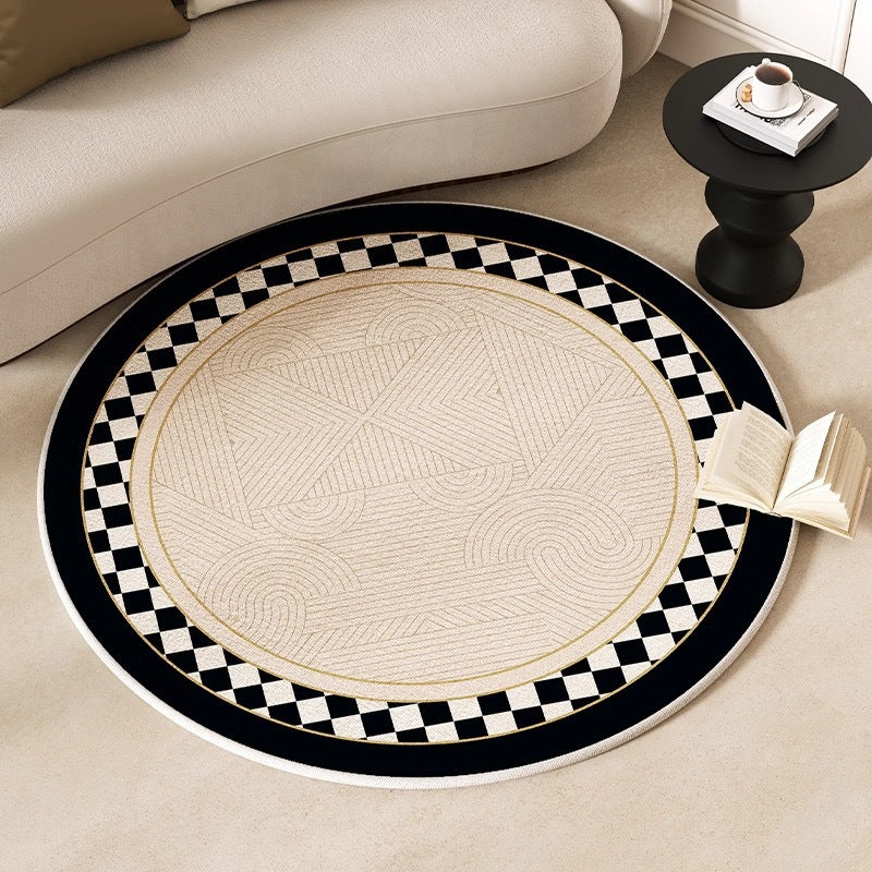 Round Geometric Pattern Carpet