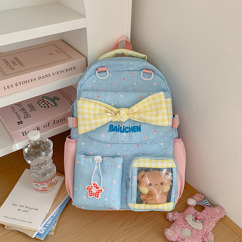 Cute Bow-Embellished School Backpack Kalsten