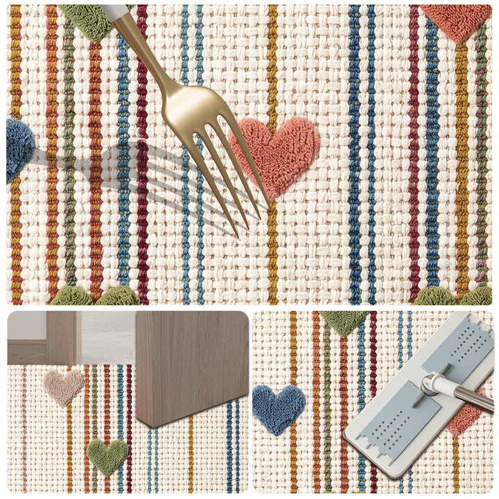 Heart Pattern Decorative Area Rug Kalsten