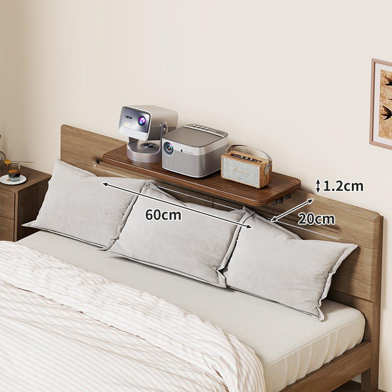 Slim Wall-Mounted Floating Bedside Shelf with Concealed Brackets