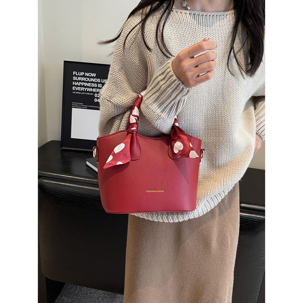 Stylish Scarf-Embellished Handbag Kalsten