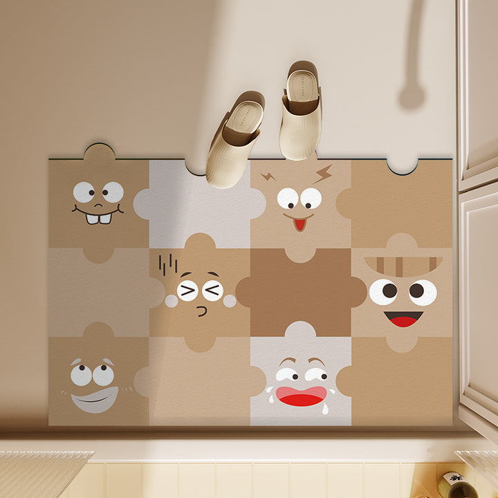 Fun-Themed Puzzle Design Area Mat