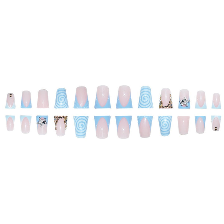 Decorative Star and Swirl Nail Art Extensions Kalsten
