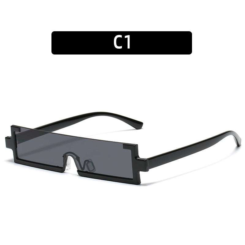 Fashion-Forward Geometric Shield Sunglasses