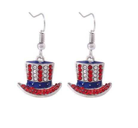 Ladies playful star earrings with crystal embellishment and hook closure Kalsten