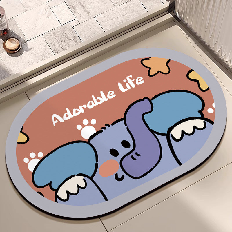 Mermaid-Themed Memory Foam Bath Mat Kalsten