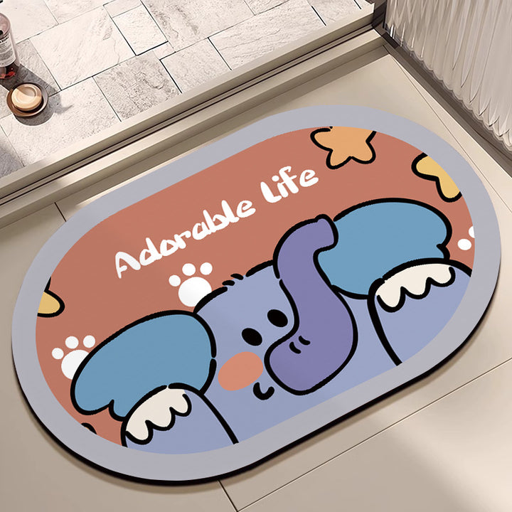 Mermaid-Themed Memory Foam Bath Mat Kalsten