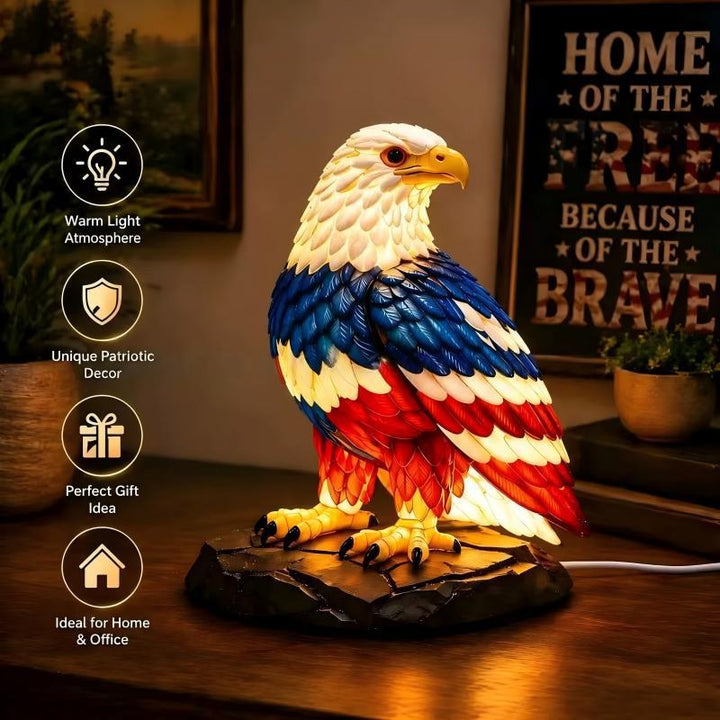 Decorative LED table lamp in eagle design Kalsten