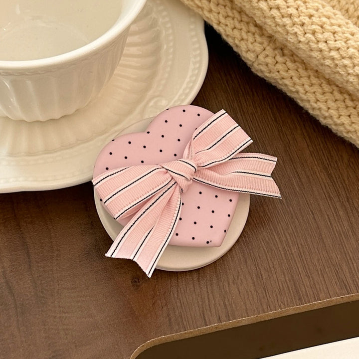 Heart-shaped cosmetic box with bow motif Kalsten