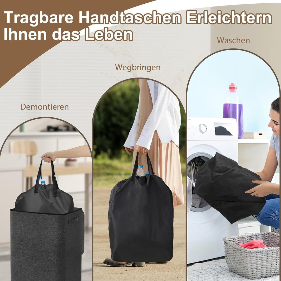 Laundry basket with removable inner bag Kalsten