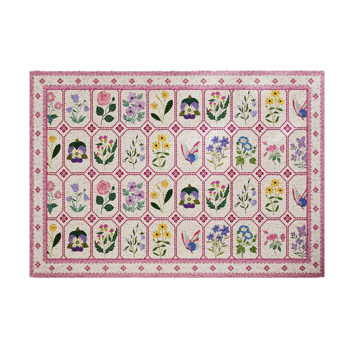 Decorative Floral Area Mat Kalsten