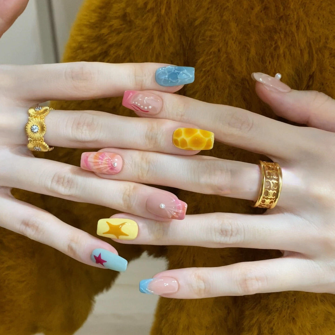Creative Art Nails with Colorful Designs Kalsten
