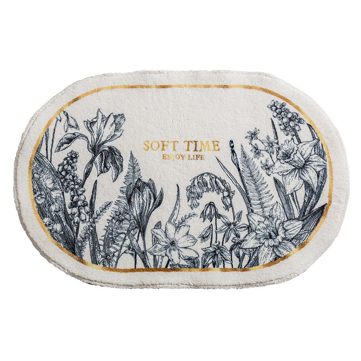 Floral Emblazoned Area Mat Kalsten