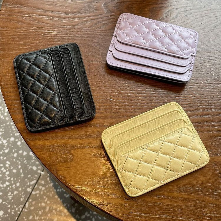 Quilted Leather Card Holder Kalsten