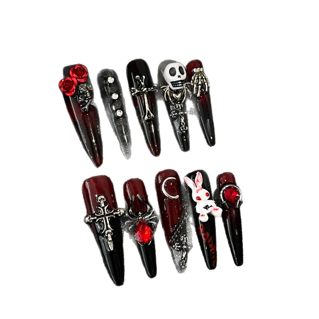 Gothic-Themed Decorative Nail Art Set