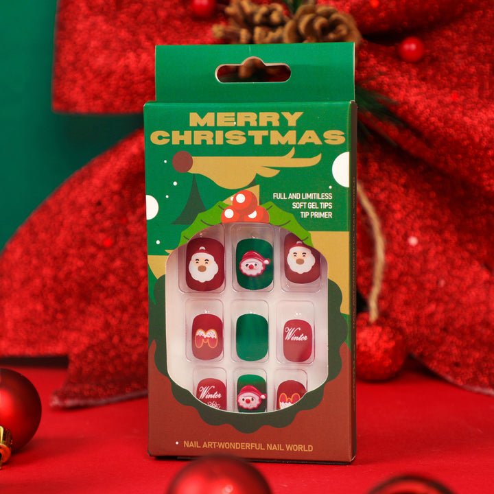 Christmas nail art with festive design Kalsten