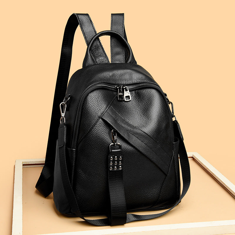Vintage-Inspired Textured Leather Backpack Kalsten