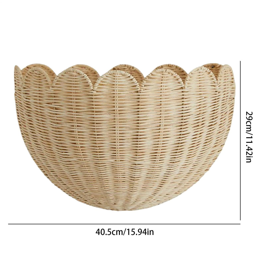 Handwoven wall basket with wave pattern Kalsten