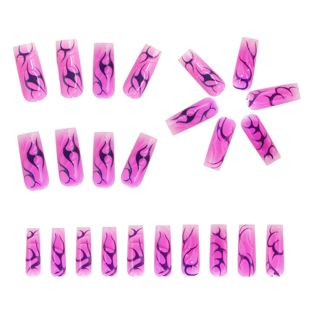 Artistic Long Coffin Nail Extensions Kalsten